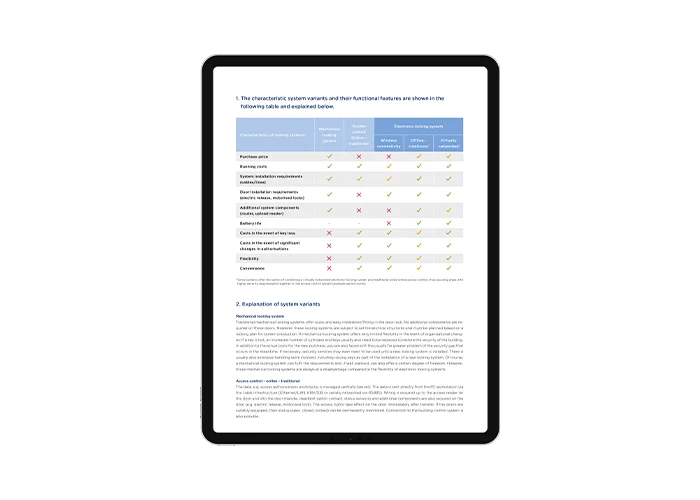 White Paper elektronische Zutrittsorganisation